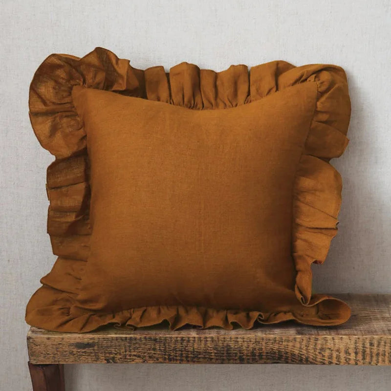 LINEN RUFFLE PILLOWS