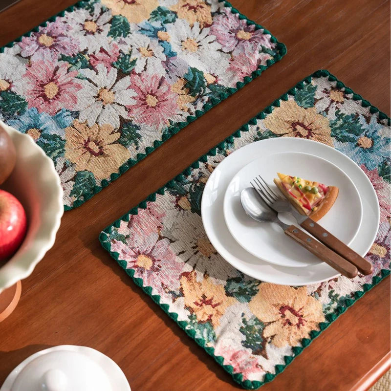 FLOWER TABLE MAT COLOUR 4 PCS