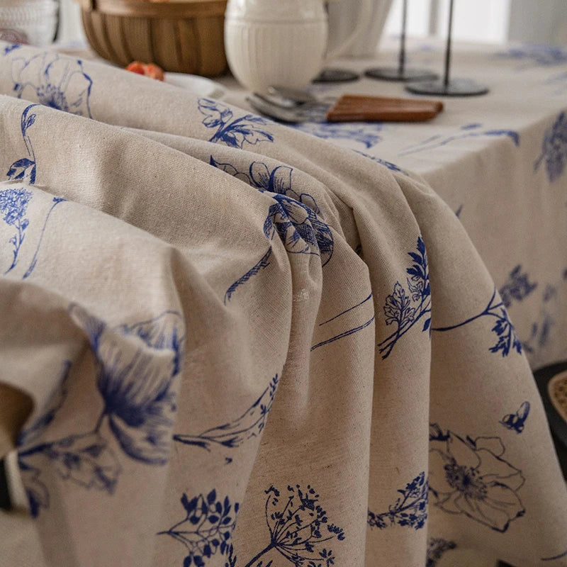 BLUE PRINT TABLECLOTH