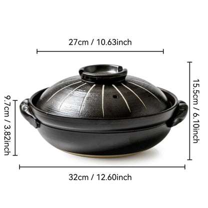 BLACK CERAMIC POT
