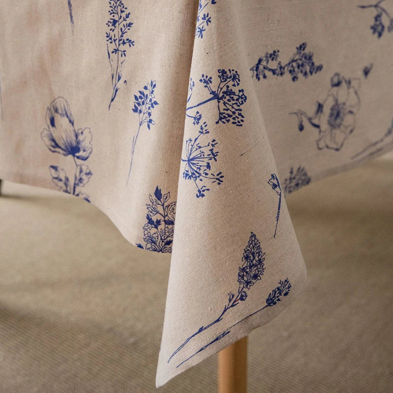 BLUE PRINT TABLECLOTH