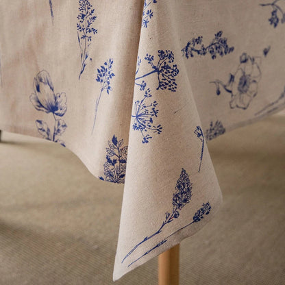 BLUE PRINT TABLECLOTH