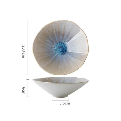 PEACOCK BLUE CERAMIC PLATE