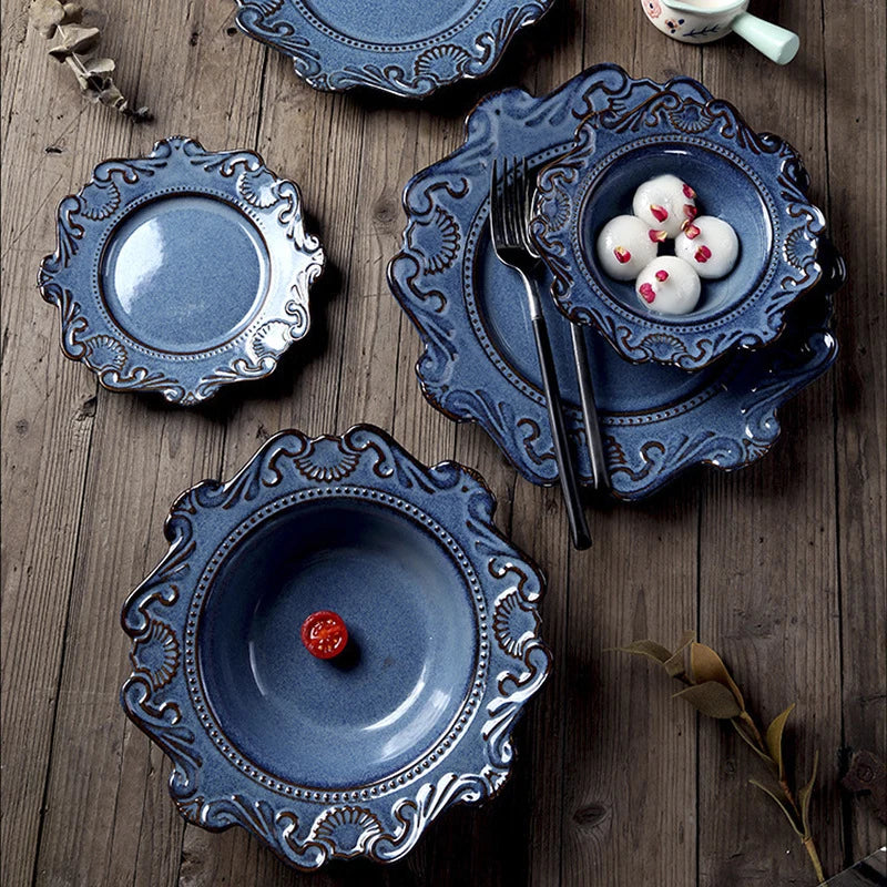BLUE RELIEF BOWL