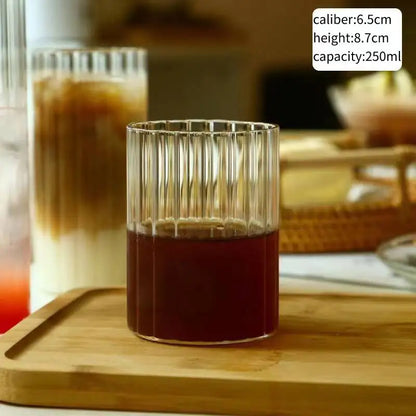 RIBBED GLASS CUP JOSI