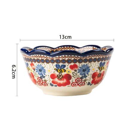 FLORAL PATTERN CARAMIC BOWL