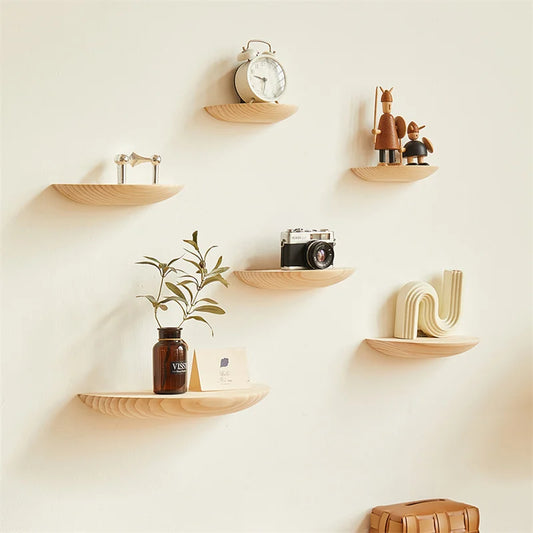 WALL SHELFS BRIGHT WOOD