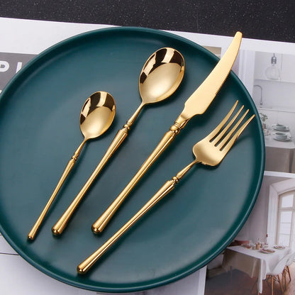 GOLD CUTLERY SET