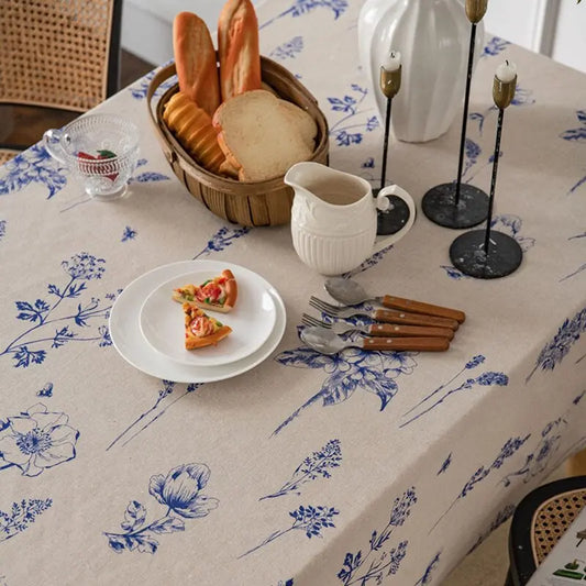 BLUE PRINT TABLECLOTH