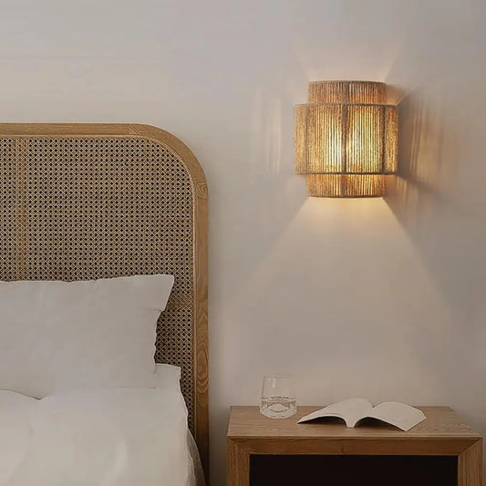 RATTAN WALL LIGHT