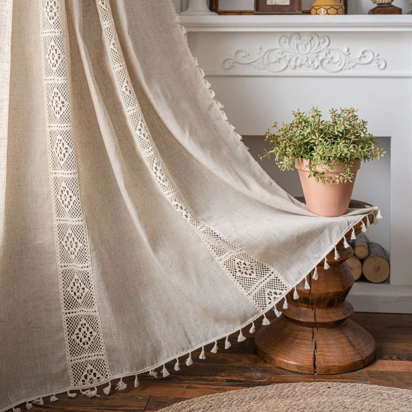 LINEN-LOOK CURTAIN SIMA