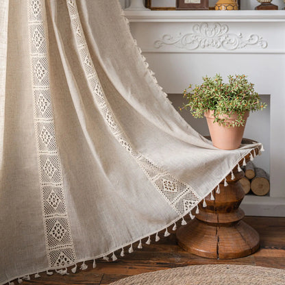 LINEN-LOOK CURTAIN SIMA