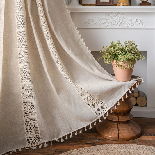 LINEN-LOOK CURTAIN SIMA