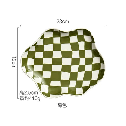 Checkerboard Ceramic Plate