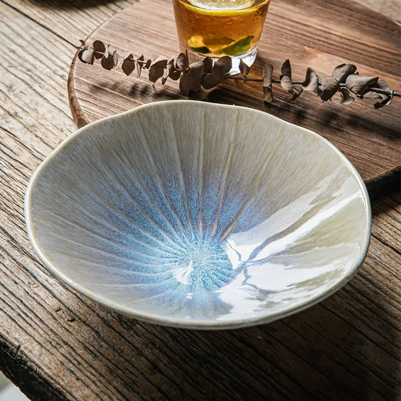PEACOCK BLUE CERAMIC PLATE