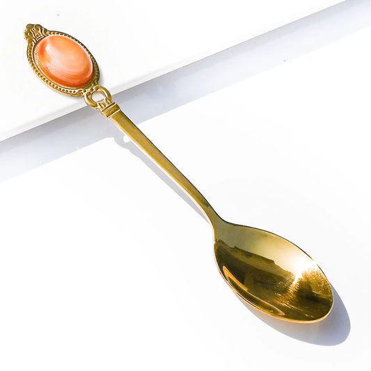 GOLDEN COFFEE SPOON AGATE