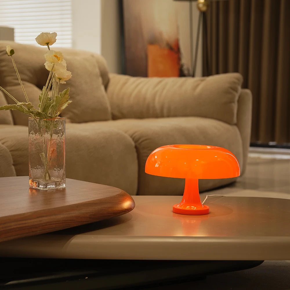 MUSHROOM LAMP ORANGE