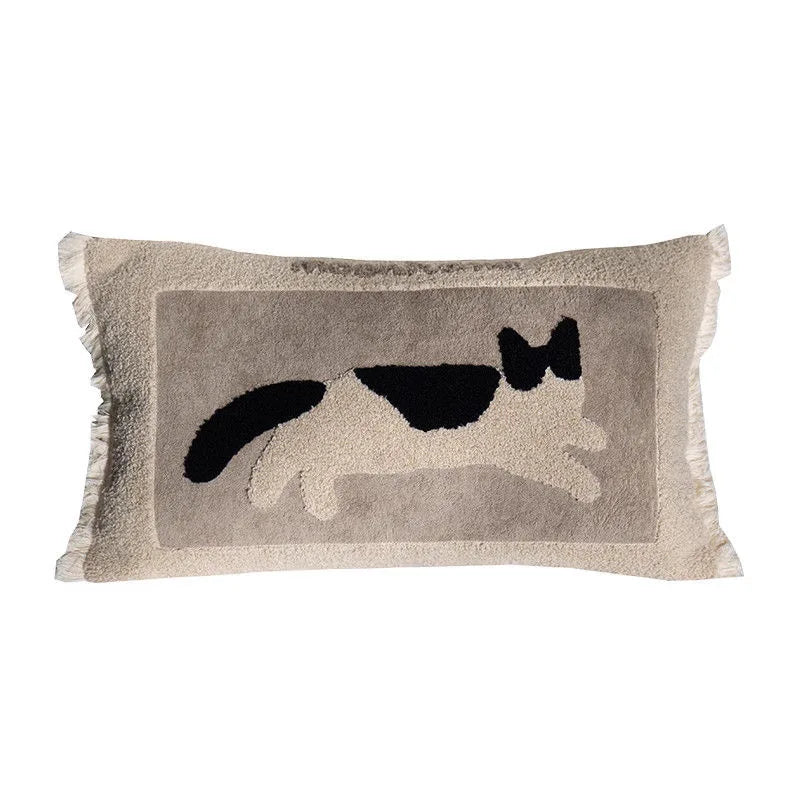 EMBROIDERY CAT PILLOW