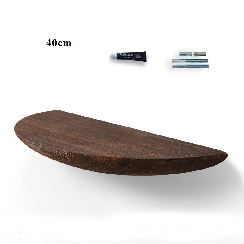WALL SHELF DARK WOOD