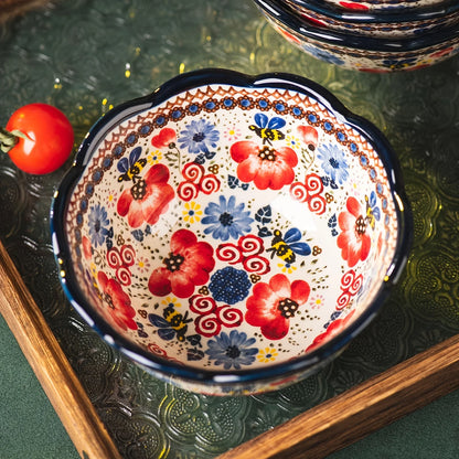 FLORAL PATTERN CARAMIC BOWL