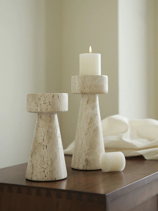 STONE CANDLE HOLDER