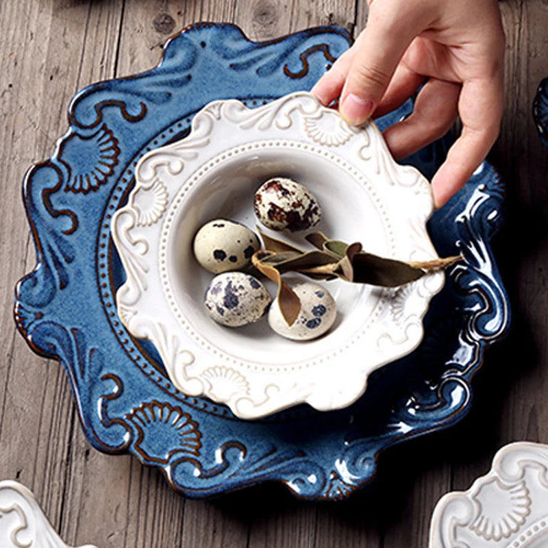 WHITE RELIEF BOWL