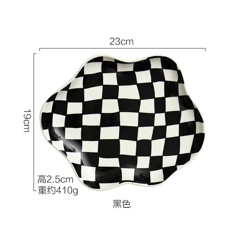 Checkerboard Ceramic Plate