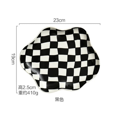 Checkerboard Ceramic Plate