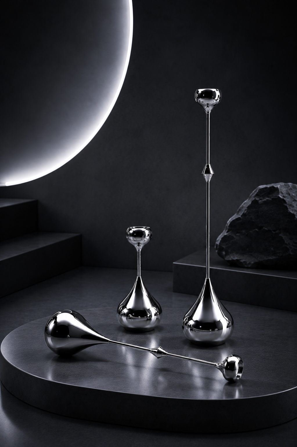 DROP CANDLE HOLDER 3 PCS