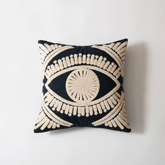 IVORY & NAVY CUSHION COVER - Casa Papaya