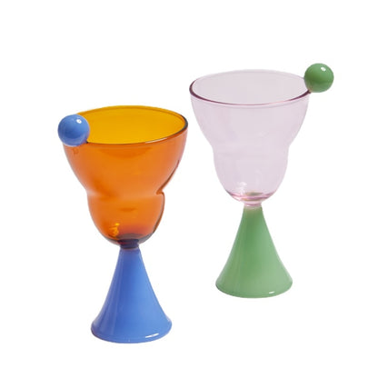 COLORED WINE GLASS