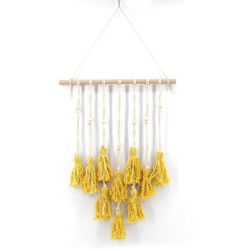 YELLOW WOVEN MACRAME - Casa Papaya