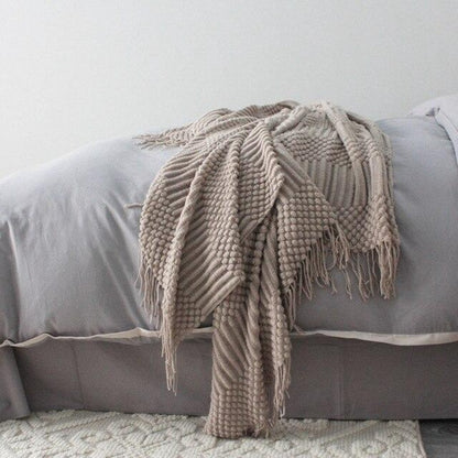 SOFT TASSEL BLANKET - CASA PAPAYA | HOME