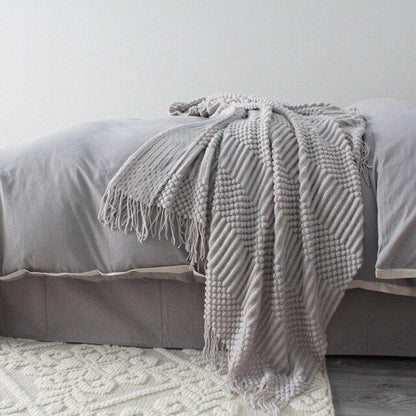 SOFT TASSEL BLANKET - CASA PAPAYA | HOME