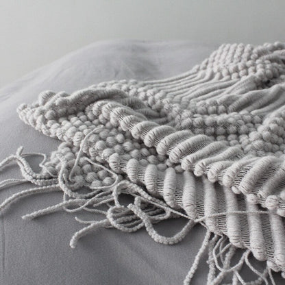 SOFT TASSEL BLANKET - CASA PAPAYA | HOME