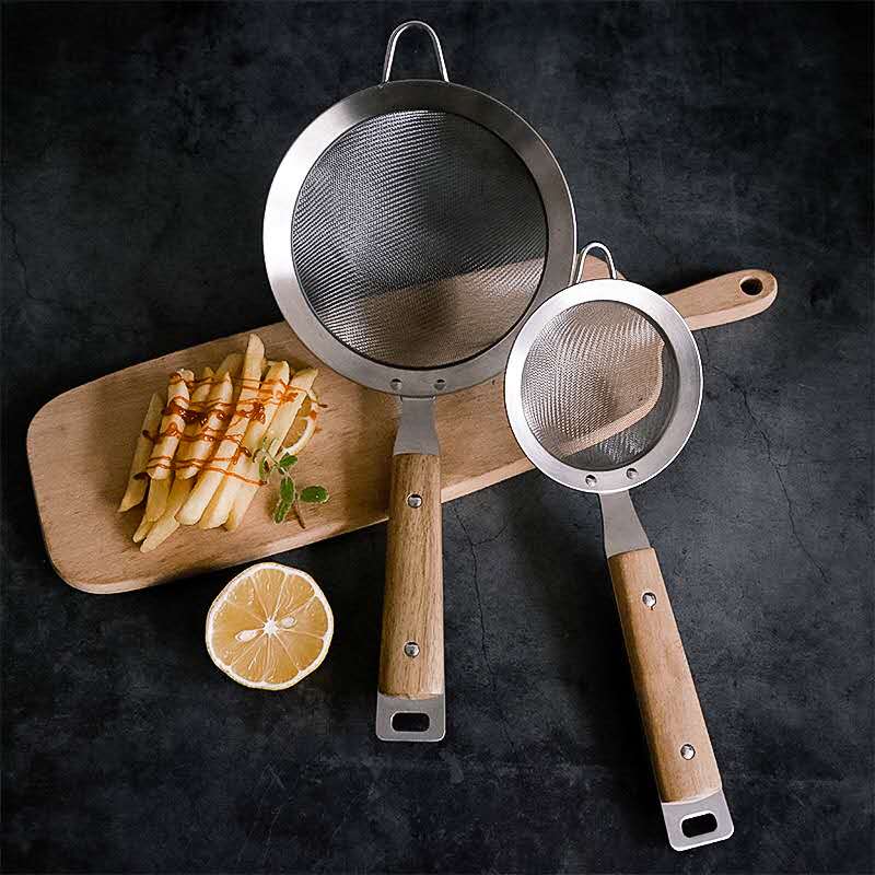 WOODEN HANDLE SIEVE - CASA PAPAYA | HOME