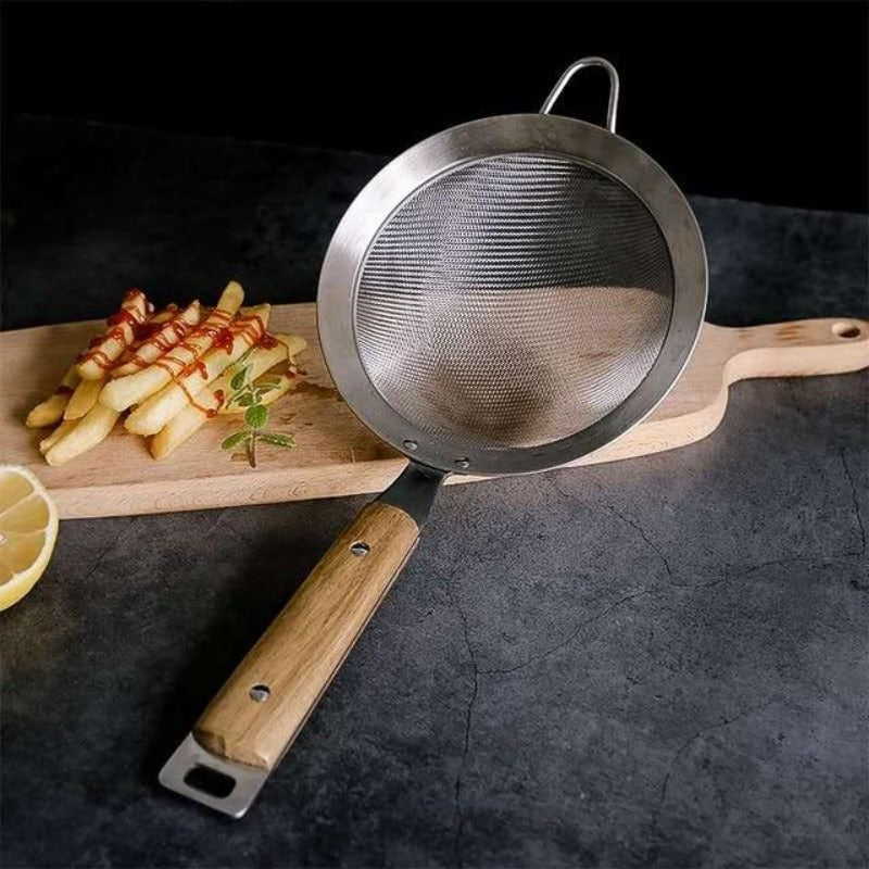 WOODEN HANDLE SIEVE - CASA PAPAYA | HOME