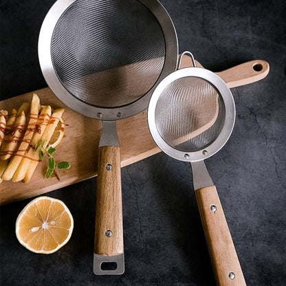 WOODEN HANDLE SIEVE - CASA PAPAYA | HOME