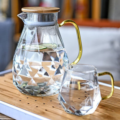 DIAMOND GLASS TEAPOT SET - CASA PAPAYA | HOME