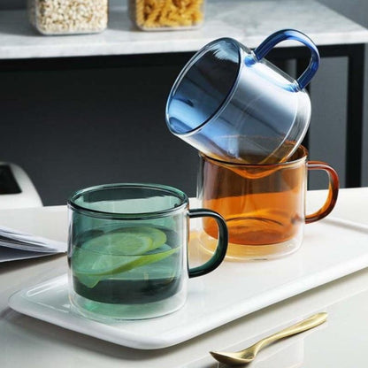 COLORED GLASS MUG - CASA PAPAYA | HOME