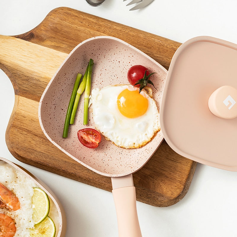 PINK SQUARE SHAPED PAN - CASA PAPAYA | HOME