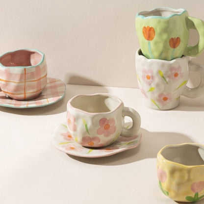 HAND PAINTED FLOWERS SET - CASA PAPAYA | HOME