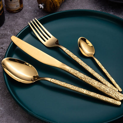 HAMMERED CUTLERY  SET - CASA PAPAYA | HOME